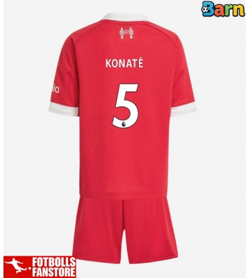 Liverpool Ibrahima Konate #5 Hemmatröja Barn 2025-26 Kortärmad (+ Korta byxor)